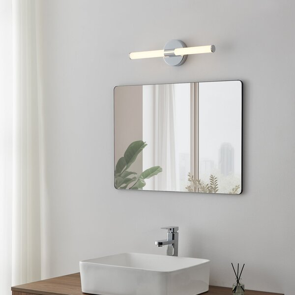 EGLO LED φωτιστικό τοίχου Ramola, χρώμα χρώμιο, πλάτος 45 cm, IP44, CCT, Μεταλλικό, Μπάνιο, Μέταλλο, σύγχρονο