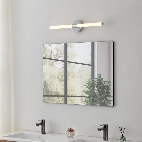 EGLO Φωτιστικό τοίχου LED Ramola, χρώμα χρώμιο, πλάτος 60 cm, IP44, CCT, Μεταλλικό, Μπάνιο, Μέταλλο, σύγχρονο