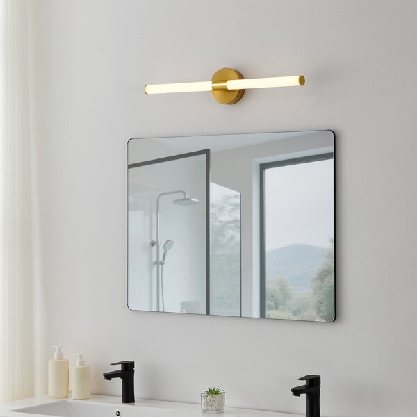 EGLO LED απλίκα Ramola, χρώμα ορείχαλκου, πλάτος 60 cm, IP44, CCT, Χρυσό / Ορείχαλκου, Μπάνιο, Μέταλλο, σύγχρονο