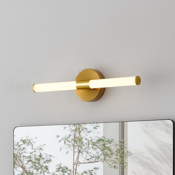EGLO LED απλίκα Ramola, χρώμα ορείχαλκου, πλάτος 45 cm, IP44, CCT, Χρυσό / Ορείχαλκου, Μπάνιο, Μέταλλο, σύγχρονο