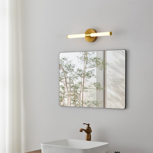 EGLO LED απλίκα Ramola, χρώμα ορείχαλκου, πλάτος 45 cm, IP44, CCT, Χρυσό / Ορείχαλκου, Μπάνιο, Μέταλλο, σύγχρονο