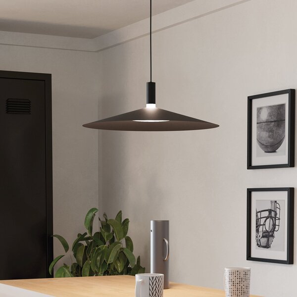 EGLO LED-Smart-Κρεμαστή λάμπα Conomavilla-Z, μαύρη, Ø 45 cm CCT RGB, ρυθμιζόμενος, Μαύρο, Σαλόνι / τραπεζαρία, Μέταλλο, σύγχρονο