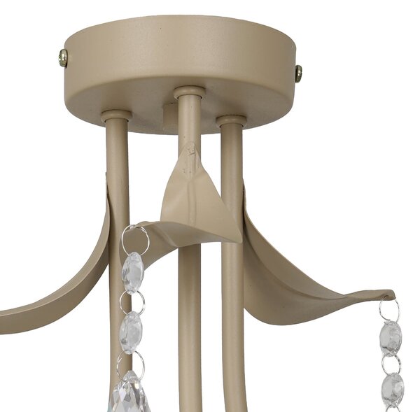Milagro Lighting Φωτιστικό οροφής Celeste, γκρι-καφέ, Ø 40 cm, μέταλλο, 3 λάμπες, ρυθμιζόμενος, Χρυσό / Ορείχαλκου, Σαλόνι / τραπεζαρία, Μέταλλο