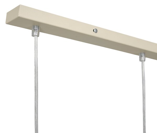 Milagro Lighting Κρεμαστό φωτιστικό Timon, γκρι-μπεζ, μήκος 60 εκ., μέταλλο, 3 λάμπες, ρυθμιζόμενος, Μπεζ, Σαλόνι / τραπεζαρία, Μέταλλο, σύγχρονο