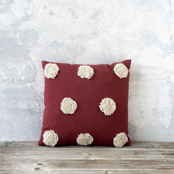 Διακοσμητικό Μαξιλάρι (45x45) Nima Pillows Borla WINE RED