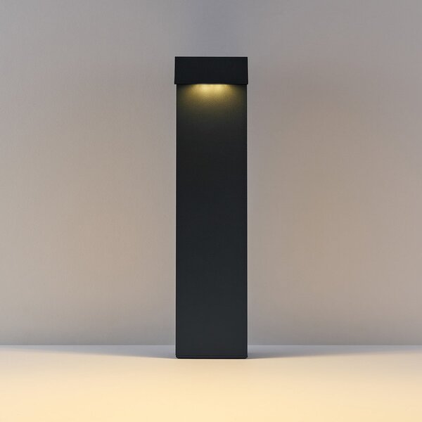 Molto Luce Φωτιστικό διαδρόμου LED ATO, ύψος 45 cm, on/off, ανθρακί, IP65, μέταλλο, Μαύρο, Αλουμίνιο, σύγχρονο, Εξωτερικό βάθρο