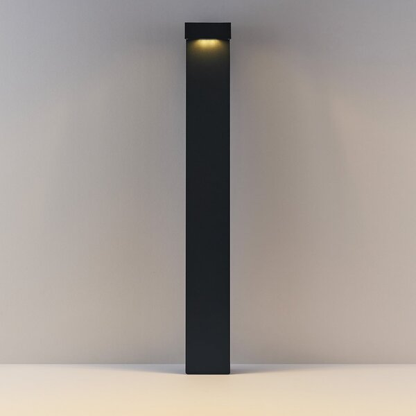 Molto Luce Φωτιστικό διαδρόμου LED ATO, ύψος 85 cm, on/off, ανθρακί, IP65, μέταλλο, Μαύρο, Αλουμίνιο, σύγχρονο
