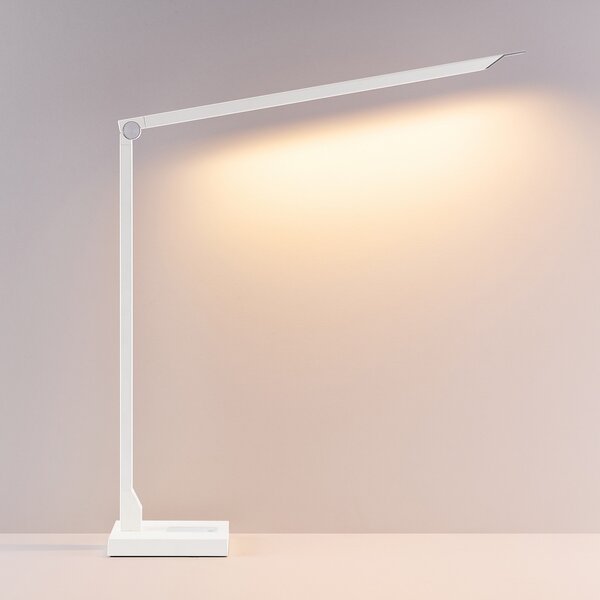 Molto Luce Λάμπα γραφείου LED FLOYD ACCU, λευκή, 55 cm, CCT, ρυθμιζόμενη ένταση, ρυθμιζόμενος, Λευκό, Μελέτη / Γραφείο, Αλουμίνιο, σύγχρονο