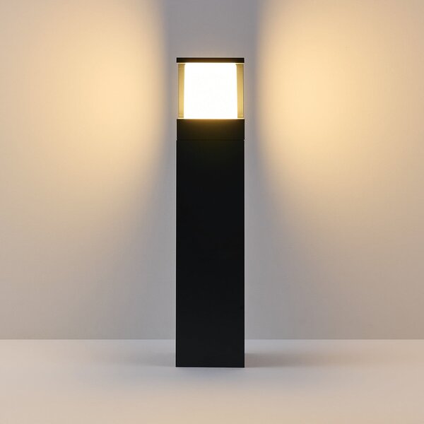 Molto Luce Φωτιστικό δρόμου LED FYNN-Y, ύψος 45 cm, ανθρακί, CCT IP65 on/off, Μαύρο, Αλουμίνιο, σύγχρονο, Εξωτερικό βάθρο