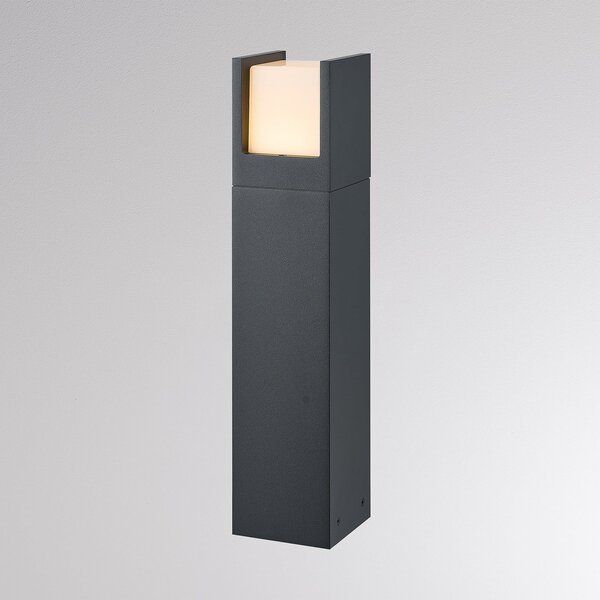 Molto Luce Φωτιστικό δρόμου LED FYNN-U, ύψος 45 cm, ανθρακί, CCT IP65 on/off, Μαύρο, Αλουμίνιο, σύγχρονο, Εξωτερικό βάθρο