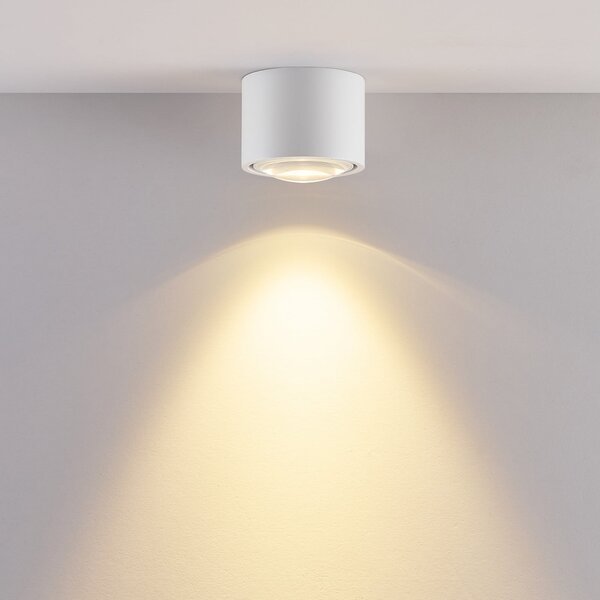 Molto Luce Εξωτερικός φωτιστικό οροφής LED MAG MINI, λευκό, Ø 9 cm, CCT, ρυθμιζόμενη, ρυθμιζόμενος, Λευκό, Μπάνιο, Αλουμίνιο, σύγχρονο
