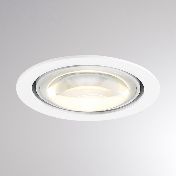 Molto Luce Εντοιχισμένος φωτιστικός LED οροφής MAG MINI, λευκός, Ø 10 cm, CCT 18 V, Λευκό, Σαλόνι / τραπεζαρία, Αλουμίνιο, σύγχρονο, Φωτιστικά εσοχής στρογγυλά