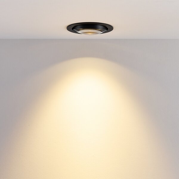Molto Luce Εντοιχισμένος φωτιστικός οροφής LED MAG MINI μαύρος Ø 10 cm CCT 18 V, Μαύρο, Σαλόνι / τραπεζαρία, Αλουμίνιο, σύγχρονο, Φωτιστικά εσοχής στρογγυλά