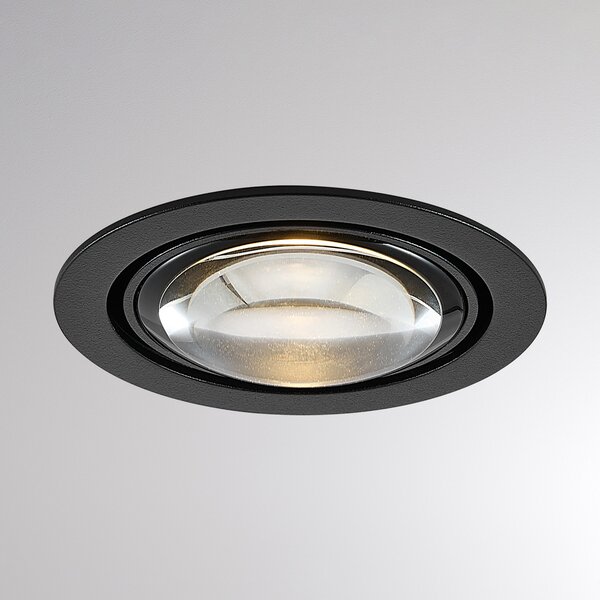 Molto Luce Εντοιχισμένος φωτιστικός οροφής LED MAG MINI μαύρος Ø 10 cm CCT 18 V, Μαύρο, Σαλόνι / τραπεζαρία, Αλουμίνιο, σύγχρονο, Φωτιστικά εσοχής στρογγυλά