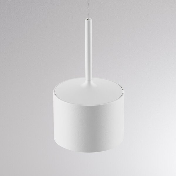 Molto Luce Κρεμαστό φωτιστικό LED MAG MINI, λευκό, Ø 9 cm, CCT, ρυθμιζόμενη ένταση, μέταλλο, ρυθμιζόμενος, Λευκό, Σαλόνι / τραπεζαρία, Αλουμίνιο, σύγχρονο
