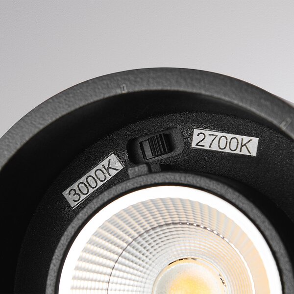 Molto Luce Κρεμαστό φωτιστικό LED MAG MINI, μαύρο, Ø 9 cm, CCT, ρυθμιζόμενη ένταση, μέταλλο, ρυθμιζόμενος, Μαύρο, Σαλόνι / τραπεζαρία, Αλουμίνιο, σύγχρονο