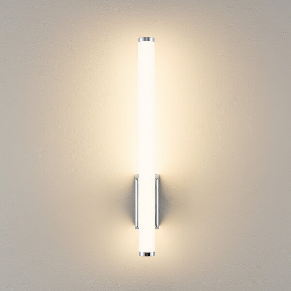 Molto Luce Φωτιστικό τοίχου LED VINA UP S, χρώμα χρωμίου, ύψος 40 cm, IP44 CCT, Μεταλλικό, Μπάνιο, Αλουμίνιο, σύγχρονο