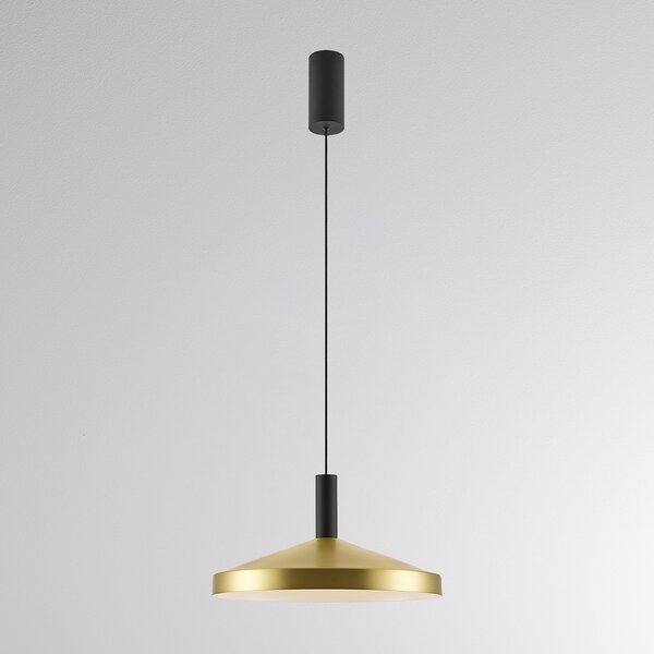 Molto Luce Φωτιστικό οροφής LED LORA III, ορείχαλκος, Ø 36 cm, ρυθμιζόμενη ένταση, ρυθμιζόμενος, Χρυσό / Ορείχαλκου, Σαλόνι / τραπεζαρία, Μέταλλο, σύγχρονο