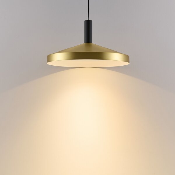 Molto Luce Φωτιστικό οροφής LED LORA III, ορείχαλκος, Ø 36 cm, ρυθμιζόμενη ένταση, ρυθμιζόμενος, Χρυσό / Ορείχαλκου, Σαλόνι / τραπεζαρία, Μέταλλο, σύγχρονο