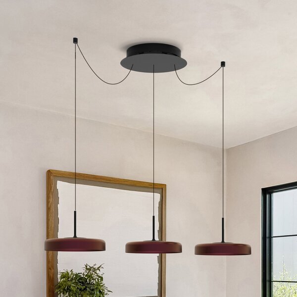Molto Luce Φωτιστικό οροφής LED LORA III, μαύρο, Ø 36 cm, ρυθμιζόμενη ένταση φωτισμού, CCT, ρυθμιζόμενος, Μαύρο, Σαλόνι / τραπεζαρία, Μέταλλο, σύγχρονο