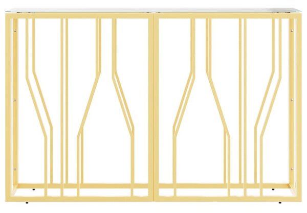 Τραπέζι Κονσόλα 110x30x70 εκ. από Ανοξείδωτο Ατσάλι και Γυαλί - Χρυσό