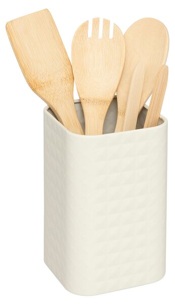 Κουτάλες Μαγειρικής + Βάση (Σετ 5τμχ) F-V Sensia 190133 Beige