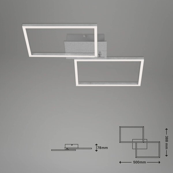 Πλαίσιο S LED φωτιστικό οροφής, dimmable, CCT, 50x38.8cm