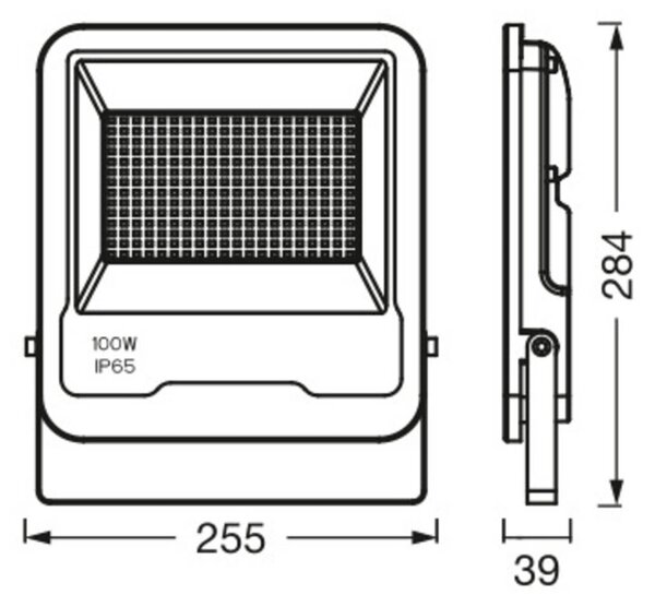 LEDVANCE SMART+ WiFi προβολέας, RGBW μαύρο 100W