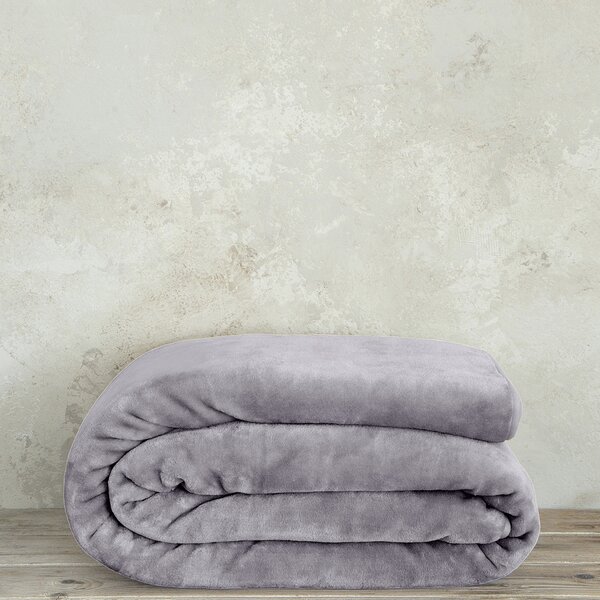 Κουβέρτα Βελουτέ Μονή (160x220) Nima Bed Linen Coperta Smoky Lilac
