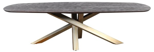 Τραπεζαρία Alore PTMD Luxury Living με διαστάσεις 280x110x77cm - Brown, Gold