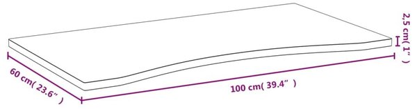 Επιφάνεια Γραφείου 100 x 60 x 2,5 εκ. από Μπαμπού - Καφέ