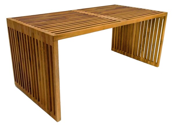 Τραπέζι Marlin pakoworld teak ξύλο σε φυσική απόχρωση 100x50x45εκ