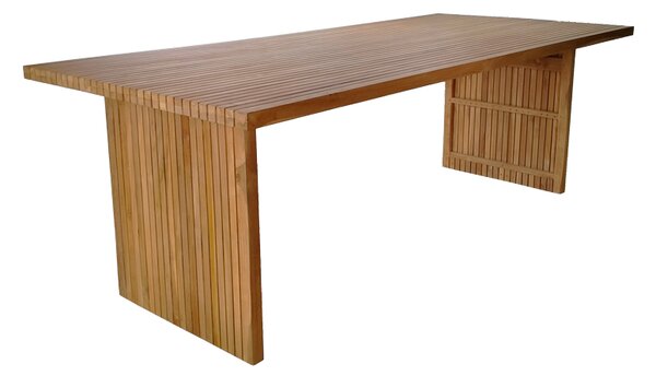 Τραπέζι Zibra pakoworld teak ξύλο σε φυσική απόχρωση 220x100x75εκ