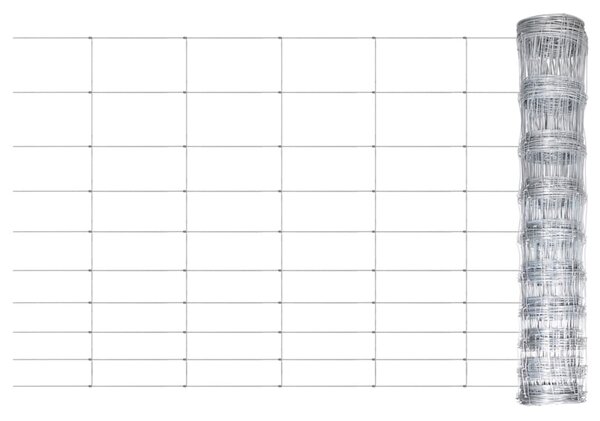 VidaXL Συρματόπλεγμα Περίφραξης Ασημί 50 x 1 μ. Γαλβανισμένο Ατσάλι