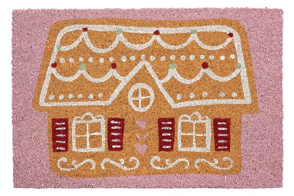 Χριστουγεννιάτικο Πατάκι Εισόδου (40x60) Edelman Gingerbread House Pink 1196618