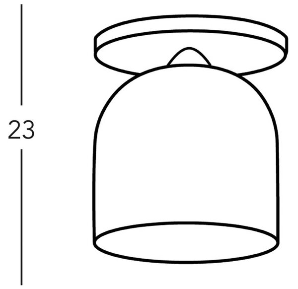 KOLARZ Φωτιστικό οροφής Chalet, Ø 19 cm, λευκό/καφέ, γυαλί/ξύλο