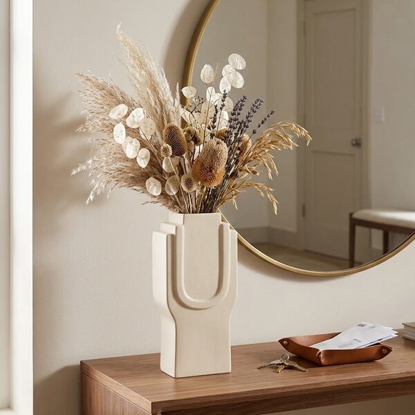 Διακοσμητικό Βάζο (15x9x34) K-M Off White AAE336090