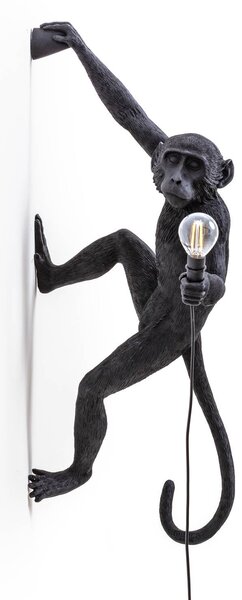 SELETTI Monkey Lamp διακοσμητικό φωτιστικό τοίχου δεξιά μαύρο