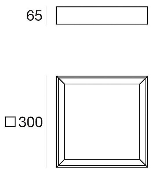 Φωτιστικό οροφής LED Tara Q, 30 x 30 cm, μαύρο, 3.000 K, αλουμίνιο