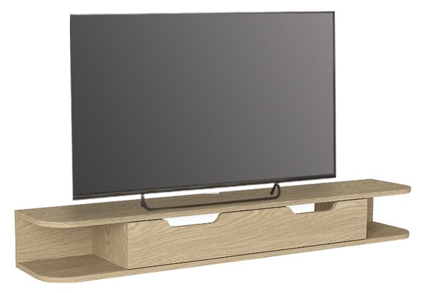 Έπιπλο τηλεόρασης επιτοίχιο Noland Megapap με LED χρώμα rota oak 150x35x19,2εκ