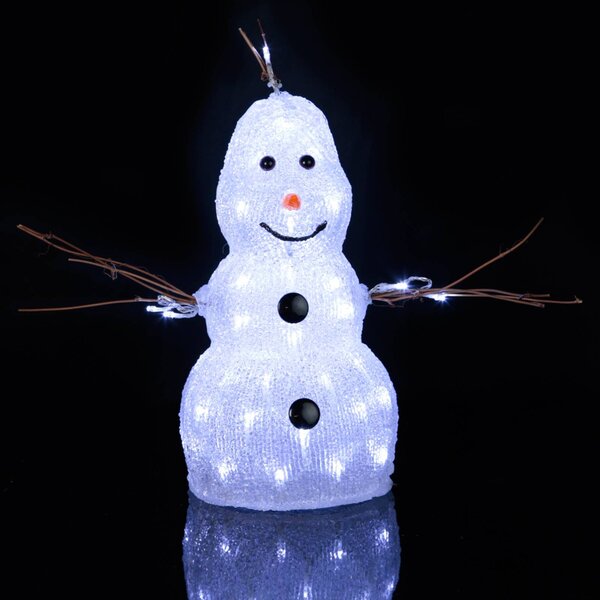 Μικρή φιγούρα LED Crystal Snowman για εξωτερικούς χώρους