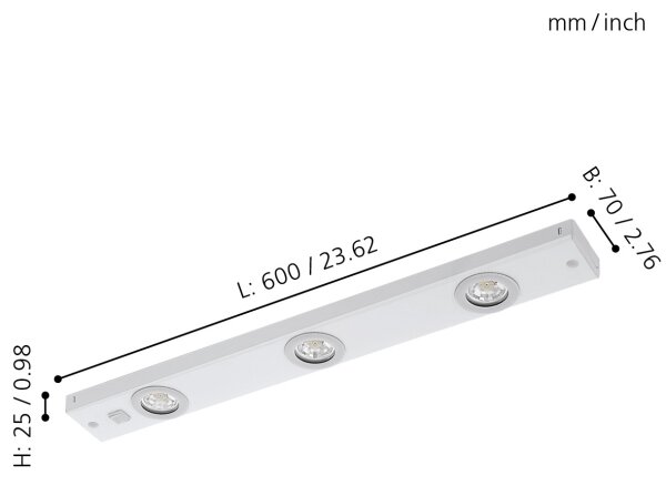 Eglo 93706 - Φως σποτ LED KOB 3xLED/2,3W/230V