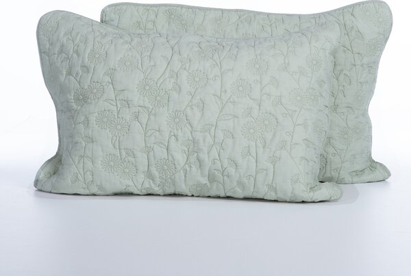 Ζεύγος Μαξιλαροθήκες Καπιτονέ (52x72) Nef-Nef Homeware Premium Zinovia Mint