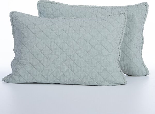 Ζεύγος Μαξιλαροθήκες Καπιτονέ (52x72) Nef-Nef Homeware Serenity Bruno Mint