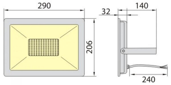 Προβολέας εξωτερικού χώρου LED ADVIVE PLUS LED/100W/230V IP65