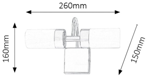 Rabalux 5746 - Φωτιστικό τοίχου μπάνιου LED BETTY 2xLED/4W/230V