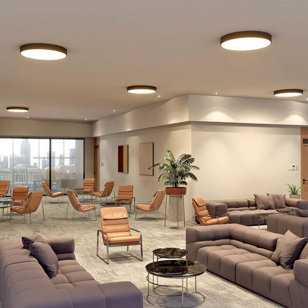 Arcchio Φωτιστικό οροφής LED Noabelle, Ø 80 cm, μαύρο, μέταλλο, ρυθμιζόμενος, Μαύρο, Κουζίνα, Μέταλλο, σύγχρονο