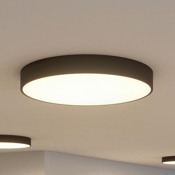 Arcchio Φωτιστικό οροφής LED Noabelle, Ø 80 cm, μαύρο, μέταλλο, ρυθμιζόμενος, Μαύρο, Κουζίνα, Μέταλλο, σύγχρονο