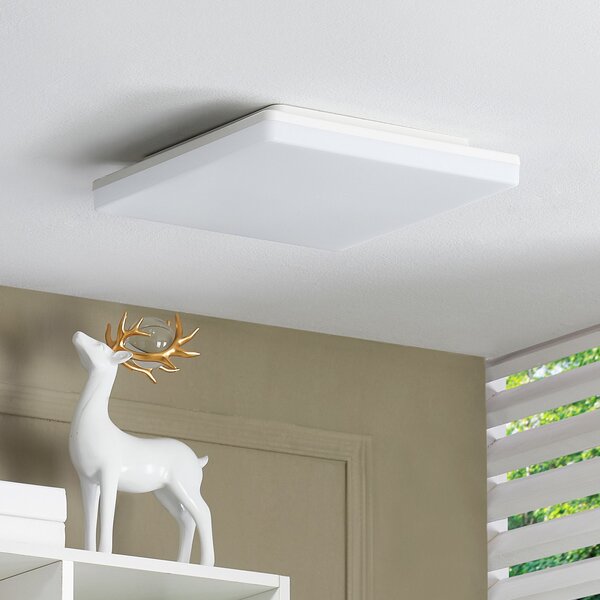 PRIOS Φωτιστικό οροφής Prios Artin LED, γωνιακό, 28 cm, Λευκό, Μπάνιο, Πλαστικό, σύγχρονο