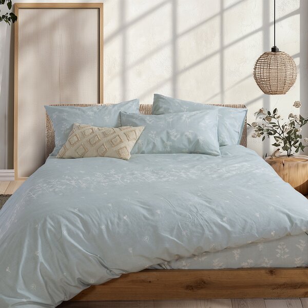 Σεντόνια Υπέρδιπλα (Σετ) Nef-Nef Homeware Smart Claris Blue Γαλάζιο ΧΩΡΙΣ ΛΑΣΤΙΧΟ 240x270